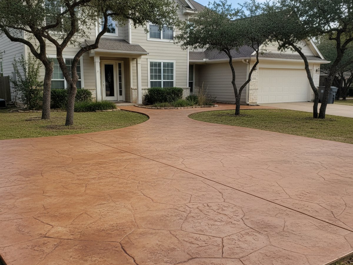 Decorative Concrete Overlays completed by Premium Concrete Solutions in Abernathy, TX