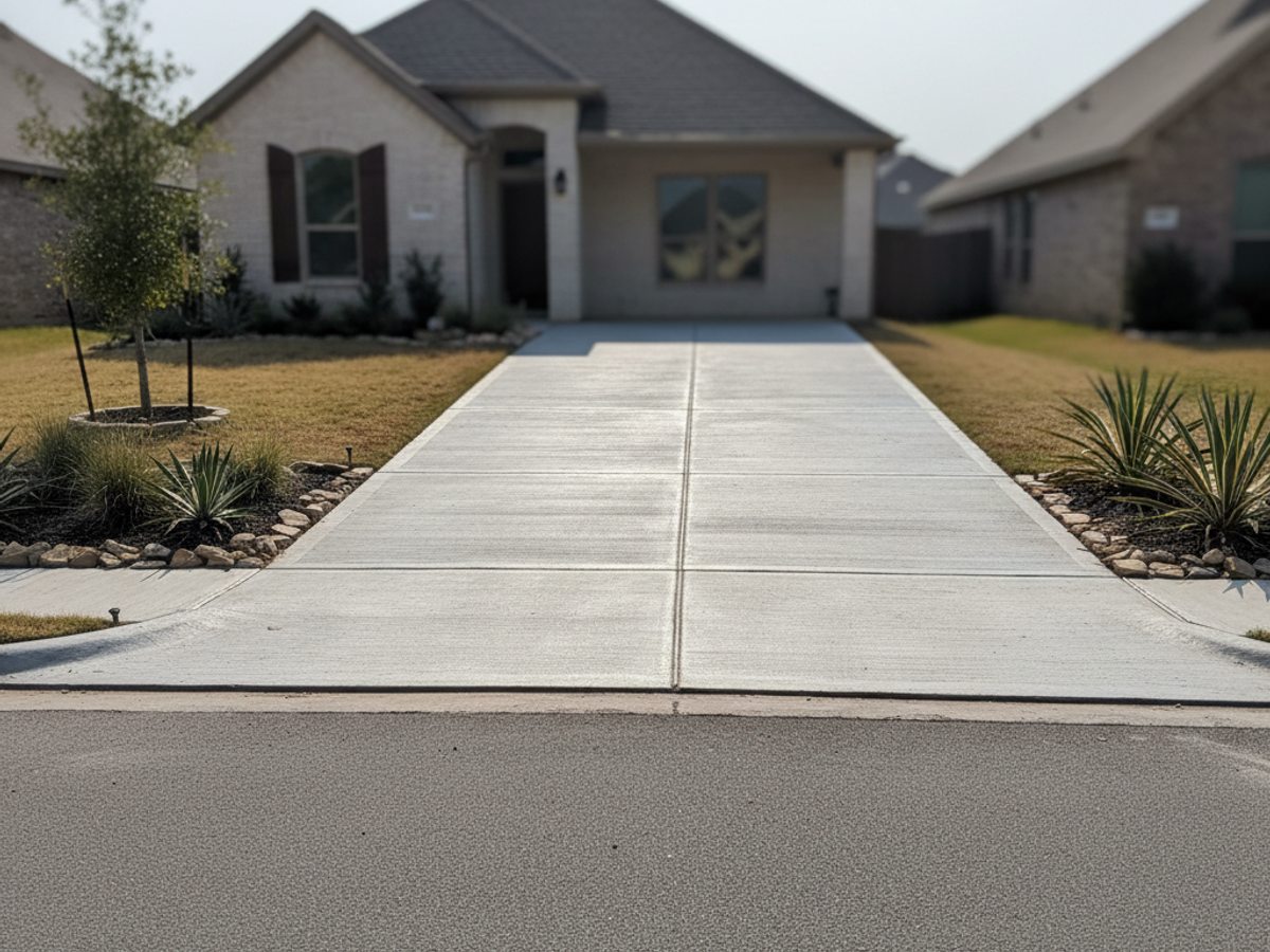 Concrete Driveways completed by Premium Concrete Solutions in New Deal, TX